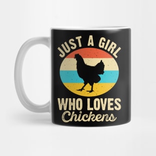 Just A Girl Who Loves Chickens T Shirt For Women T-Shirt Mug